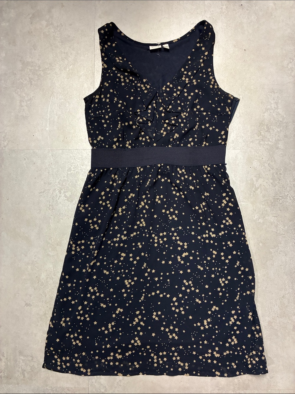 Esprit Navy Dress with Gold Star Pattern